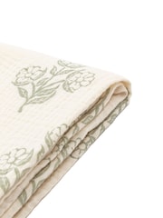 Gallery Direct Green Inez Gauze Floral Print Throw - Image 3 of 4