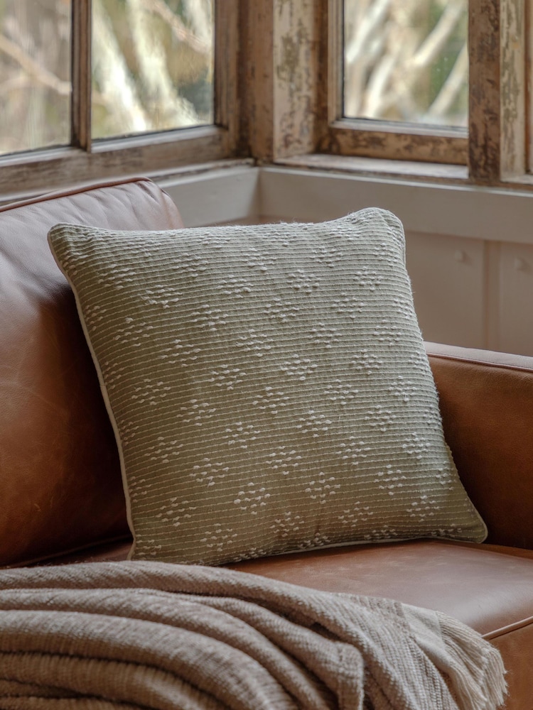Gallery Direct Green Tavira Woven Cushion - Image 1 of 4