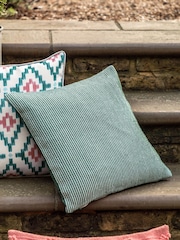Gallery Direct Green Zaya Pinstripe Cushion - Image 1 of 5