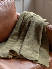 Gallery Direct Green Alessa Knit Throw - Image 1 of 4