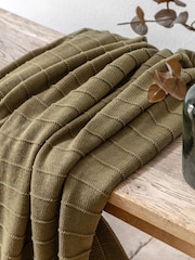 Gallery Direct Green Alessa Knit Throw - Image 2 of 4