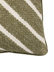 Gallery Direct Green Freya Stripe Woven Cushion - Image 2 of 5
