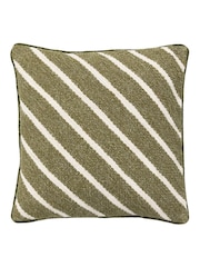 Gallery Direct Green Freya Stripe Woven Cushion - Image 3 of 5