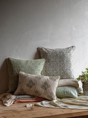 Gallery Direct Green Norley Embroider Floral Cushion - Image 3 of 5