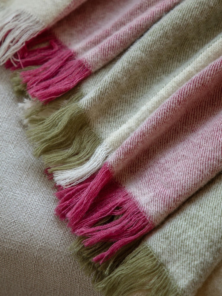 Gallery Direct Red Hatherley Check Cranberry & Olive Throw - Image 2 of 4 Gallery Direct Red Hatherley Check Cranberry & Olive Throw - Image 2 of 4