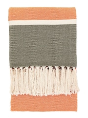 Gallery Direct Taupe Eira Woven Throw - Image 4 of 4