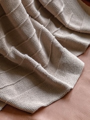 Gallery Direct Taupe Alessa Knit Throw - Image 2 of 4
