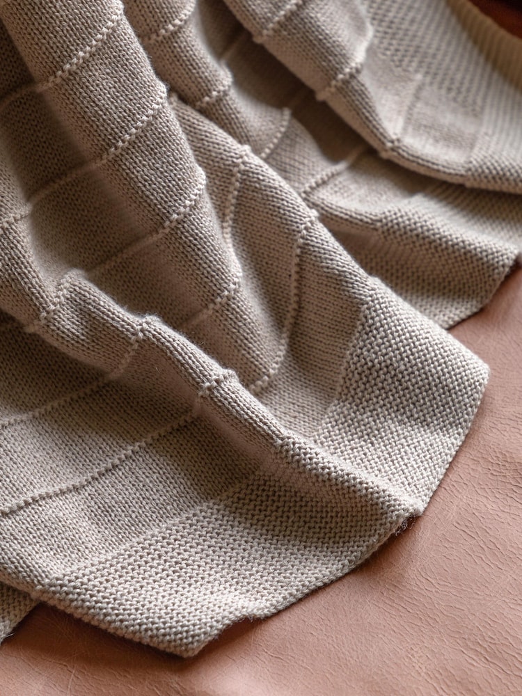Gallery Direct Taupe Alessa Knit Throw - Image 2 of 4