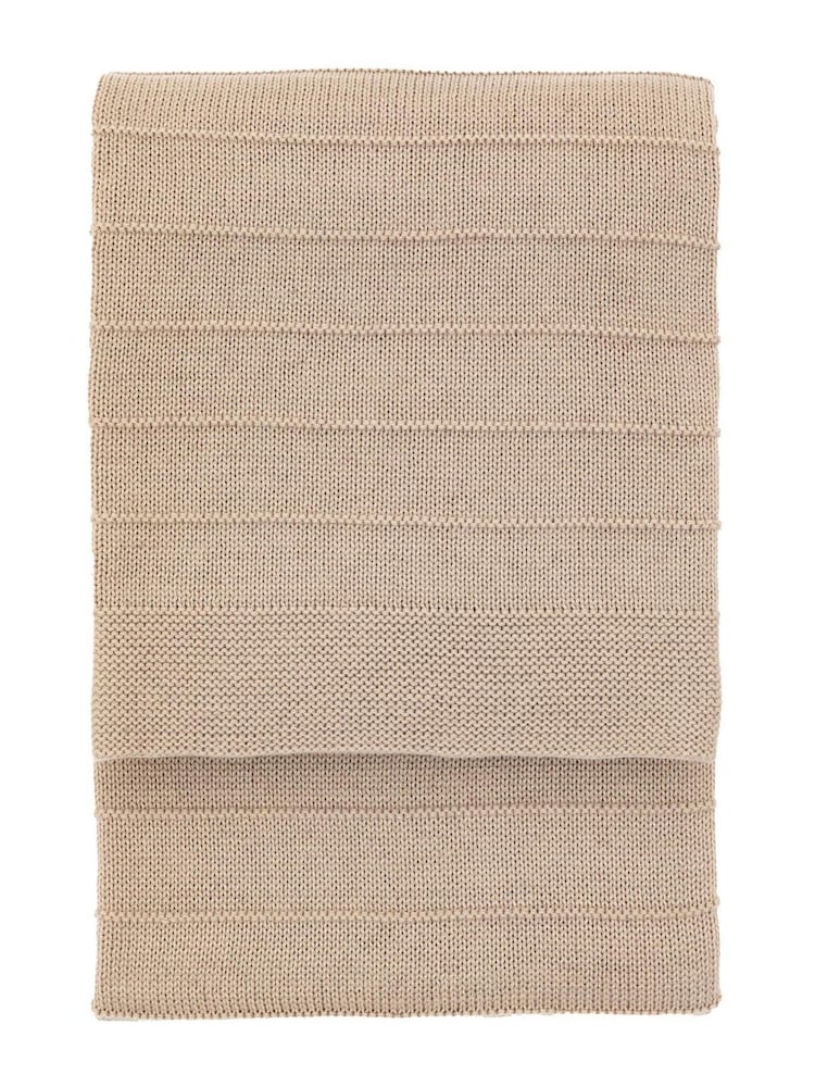 Gallery Direct Taupe Alessa Knit Throw - Image 4 of 4