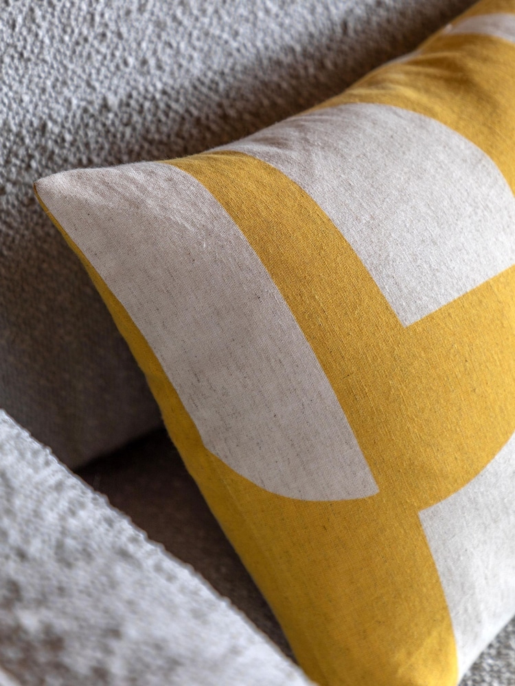 Gallery Direct Yellow Iver Graphic Print Cushion - Image 2 of 4 Gallery Direct Yellow Iver Graphic Print Cushion - Image 2 of 4