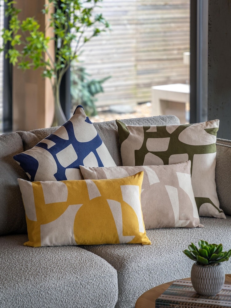 Gallery Direct Yellow Iver Graphic Print Cushion - Image 4 of 4 Gallery Direct Yellow Iver Graphic Print Cushion - Image 4 of 4