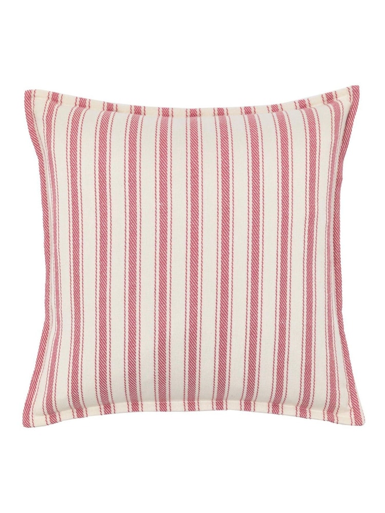 Gallery Direct Red Epsom Woven Stripe Cushion - Image 4 of 4