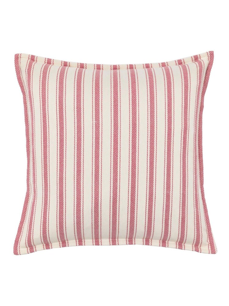 Gallery Direct Red Epsom Woven Stripe Cushion - Image 4 of 4 Gallery Direct Red Epsom Woven Stripe Cushion - Image 4 of 4