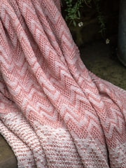 Gallery Direct Orange Lumi Knitted Herringbone Throw - Image 2 of 4