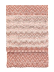 Gallery Direct Orange Lumi Knitted Herringbone Throw - Image 4 of 4