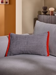MADE.COM Blue Cady Woven Textured Cushion - Image 1 of 4