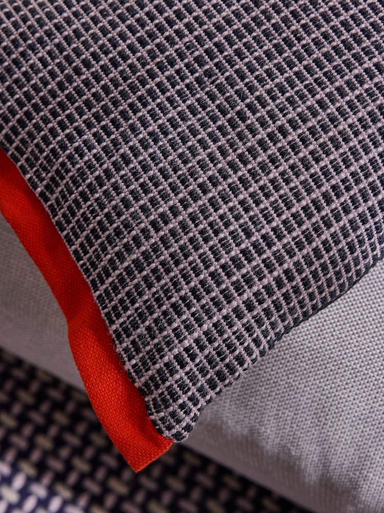 MADE.COM Blue Cady Woven Textured Cushion - Image 2 of 4