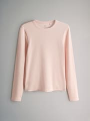 The Set Brown/Pink/White/Stripe 5 Pack Ribbed Long Sleeve T-Shirts - Image 3 of 6