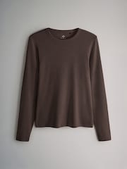 The Set Brown/Pink/White/Stripe 5 Pack Ribbed Long Sleeve T-Shirts - Image 6 of 6