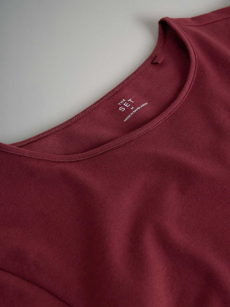 The Set 5 Pack Short Sleeve Fitted Crew Neck T-Shirts Red/Navy/Stripe/Light Blue/White - Image 6 of 6 The Set 5 Pack Short Sleeve Fitted Crew Neck T-Shirts Red/Navy/Stripe/Light Blue/White - Image 6 of 6