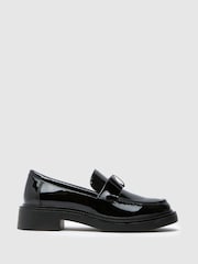 Schuh Lidia Patent Bow Black Loafers - Image 1 of 4