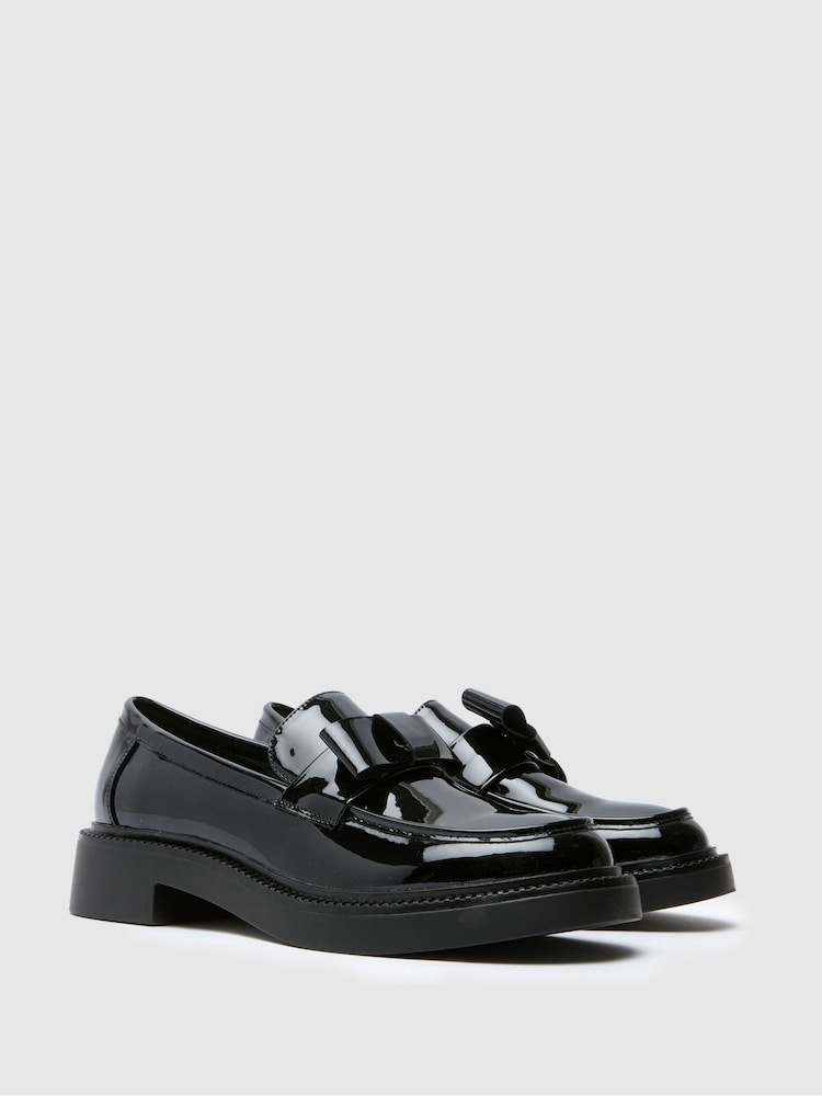 Schuh Lidia Patent Bow Black Loafers - Image 2 of 4