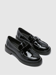 Schuh Lidia Patent Bow Black Loafers - Image 3 of 4