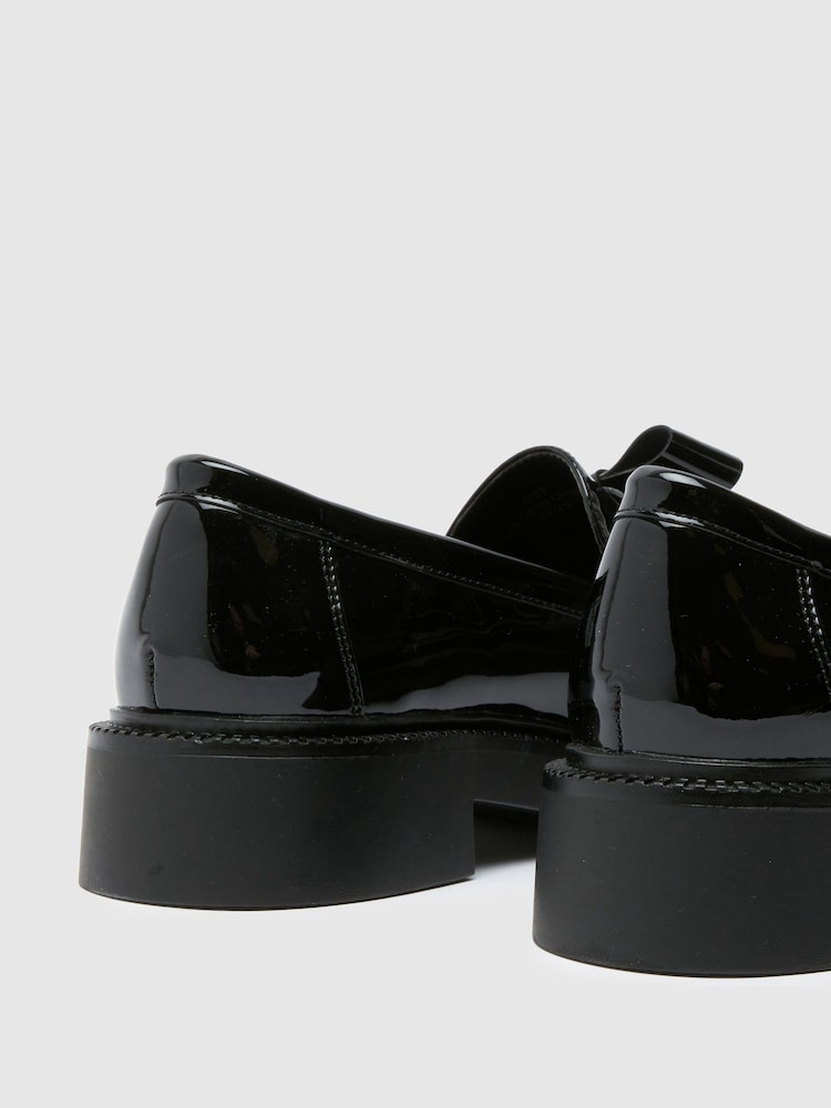 Schuh Lidia Patent Bow Black Loafers - Image 4 of 4