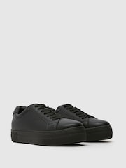 Schuh Marley Lace Up Black Trainer - Image 2 of 4
