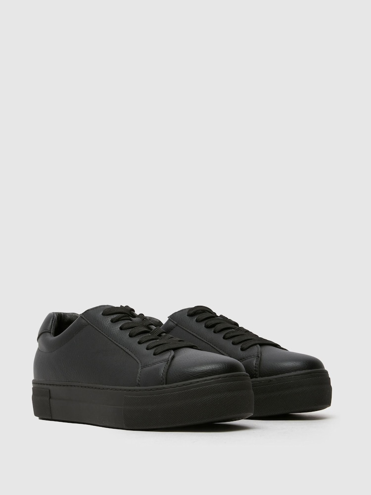 Schuh Marley Lace Up Black Trainer - Image 2 of 4