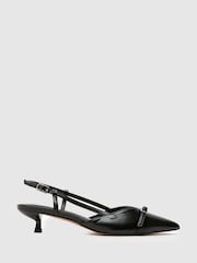 Schuh Sybill Buckle Kitten Print Black Shoes - Image 1 of 4