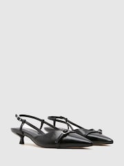 Schuh Sybill Buckle Kitten Print Black Shoes - Image 2 of 4
