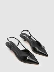 Schuh Sybill Buckle Kitten Print Black Shoes - Image 3 of 4