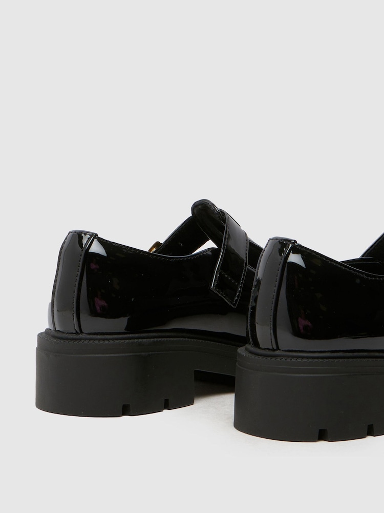 Schuh Loki Patent T-Bar Black Shoes - Image 2 of 4 Schuh Loki Patent T-Bar Black Shoes - Image 2 of 4