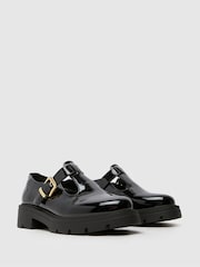 Schuh Loki Patent T-Bar Black Shoes - Image 3 of 4