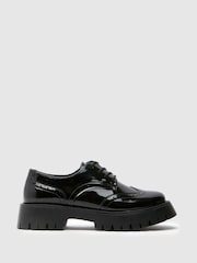 Schuh Laina Chunky Patent Black Brogues - Image 1 of 4