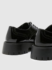 Schuh Laina Chunky Patent Black Brogues - Image 4 of 4