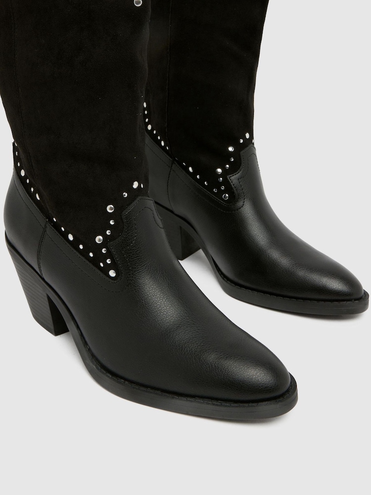 Schuh Brielle Studded Western Boots - Image 1 of 4