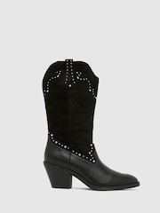 Schuh Brielle Studded Western Boots - Image 2 of 4