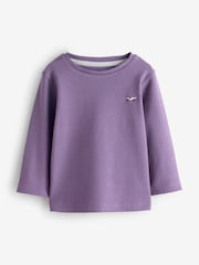 Purple Ribbed Car Long Sleeve T-Shirt - Image 1 of 1