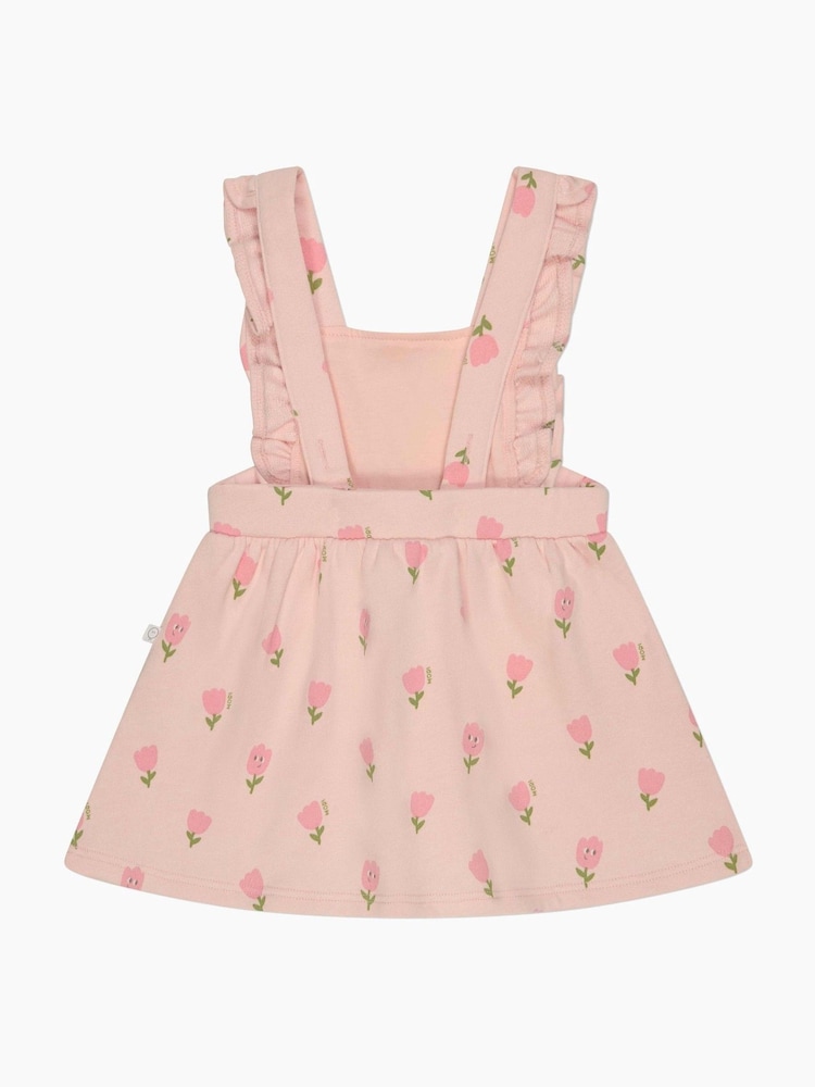 MORI Pink Tiny Tulips Pinafore Dress - Image 5 of 5 MORI Pink Tiny Tulips Pinafore Dress - Image 5 of 5