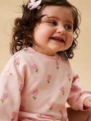 MORI Pink Tiny Tulips Sweatshirt - Image 2 of 4