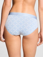 Victoria's Secret PINK Icy Blue Logo Print Hipster Cotton Logo Knickers - Image 2 of 3