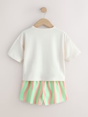 Lilac/Ecru Lilo and Stitch Short Pyjamas 2 Pack (3-16yrs) - Image 3 of 6