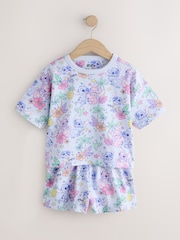 Lilac/Ecru Lilo and Stitch Short Pyjamas 2 Pack (3-16yrs) - Image 4 of 6