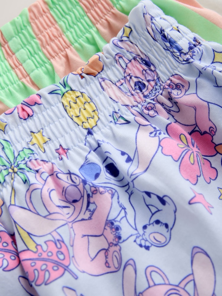 Lilac/Ecru Lilo and Stitch Short Pyjamas 2 Pack (3-16yrs) - Image 6 of 6