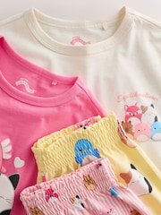 Pink/Yellow Yellow/ Pink Squishmallow Short Pyjamas 2 Pack (5-14yrs) - Image 10 of 14