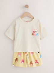 Pink/Yellow Yellow/ Pink Squishmallow Short Pyjamas 2 Pack (5-14yrs) - Image 7 of 14