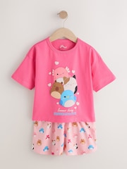 Pink/Yellow Yellow/ Pink Squishmallow Short Pyjamas 2 Pack (5-14yrs) - Image 8 of 14