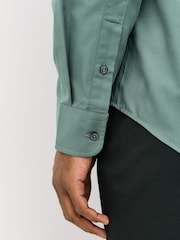 Seafoam Green Slim Fit Button Down Easy Iron Oxford Shirt - Image 5 of 8